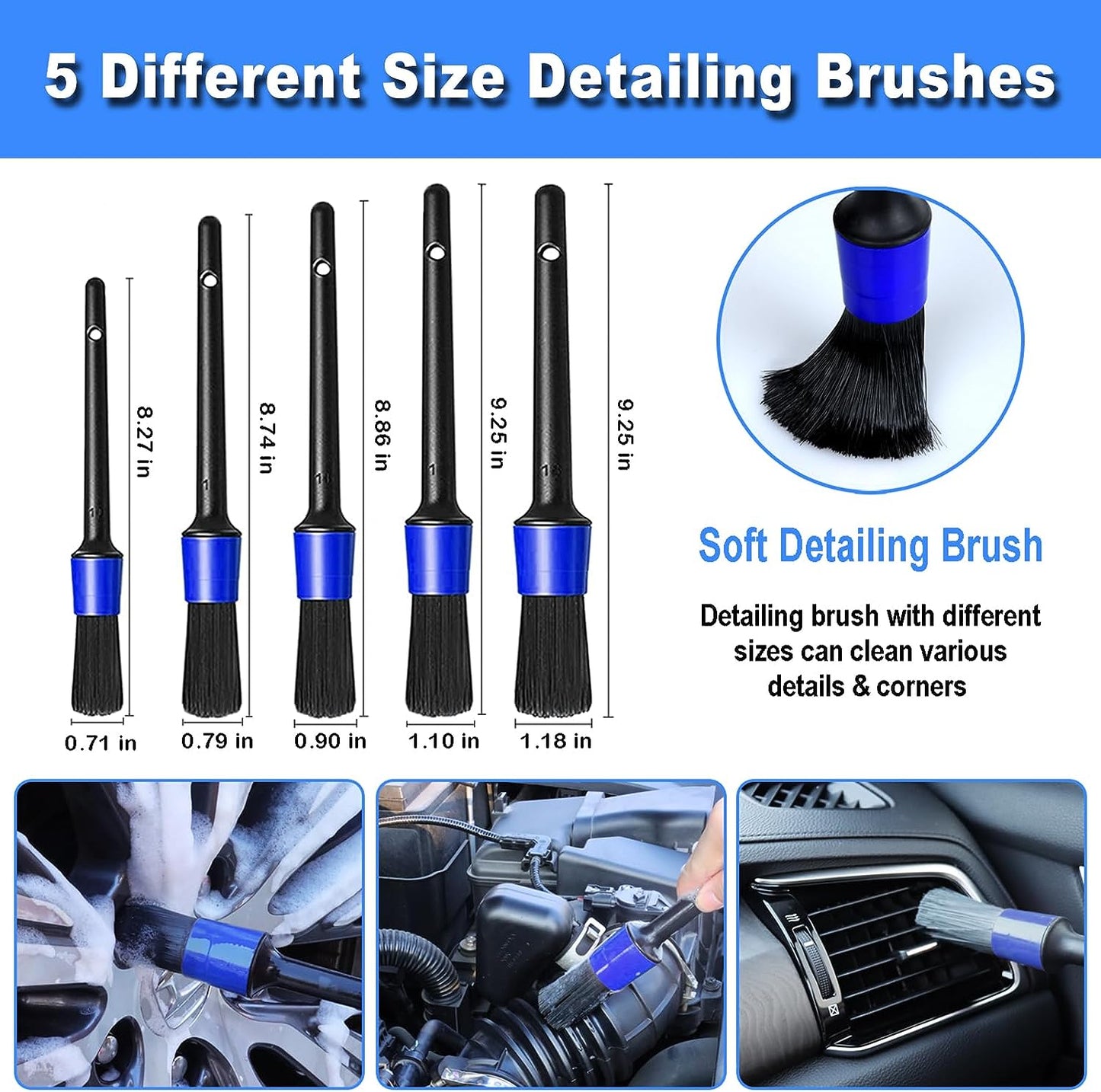 Car Detailing Kit, 18Pcs Car Detailing Brushes
