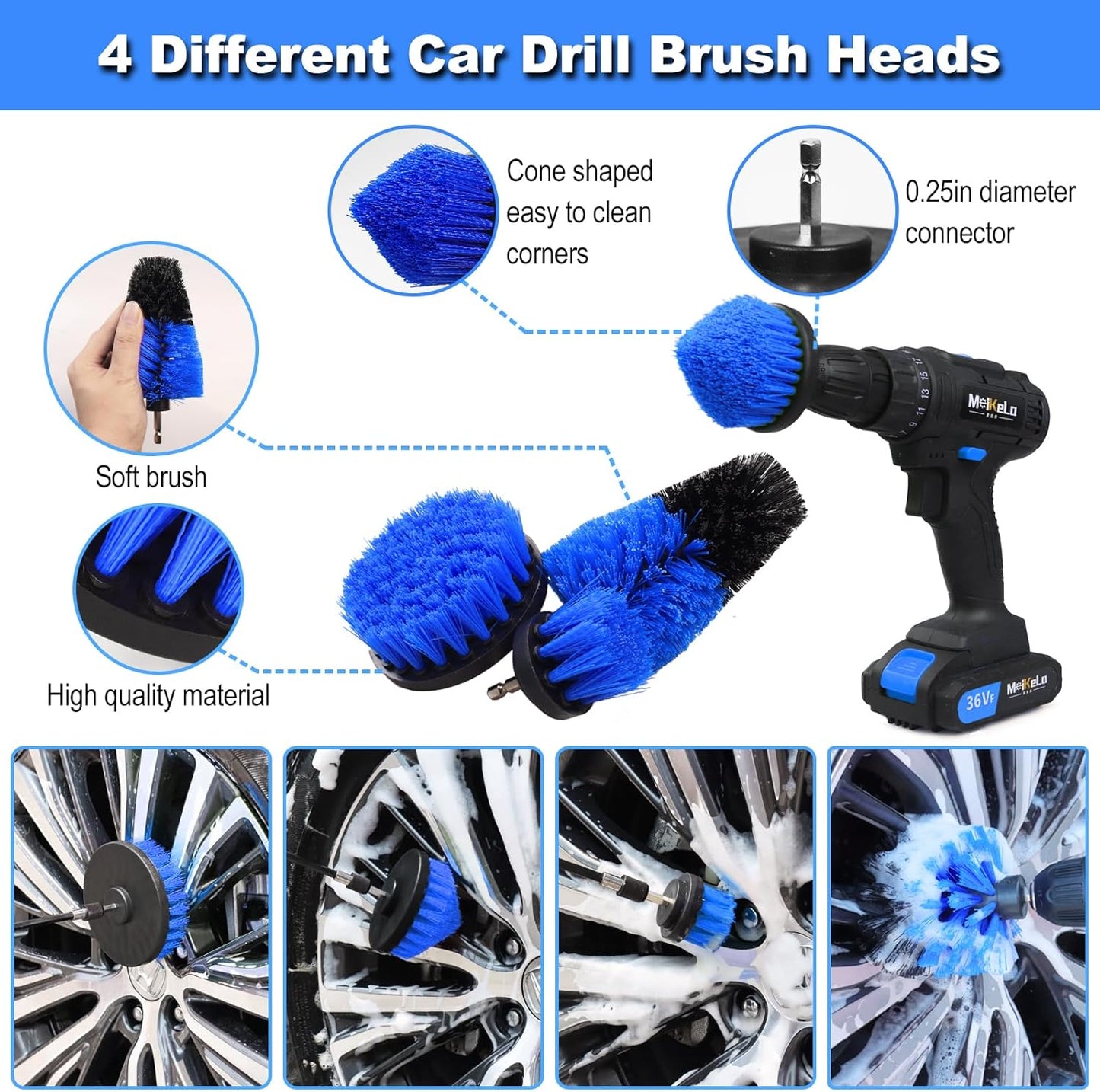 Car Detailing Kit, 18Pcs Car Detailing Brushes